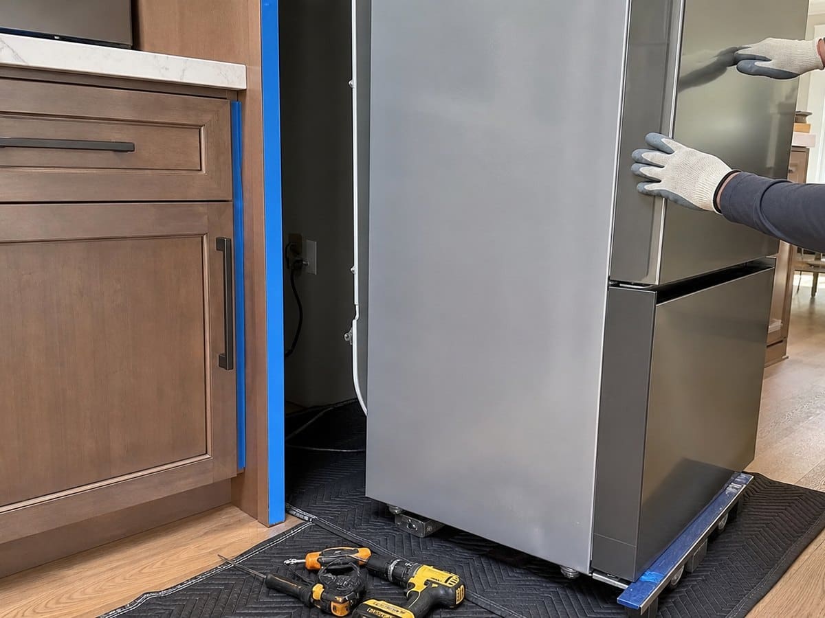 Cabinet-safe pull-out path for a panel-ready Sub-Zero built-in in Montclair Oakland Hills