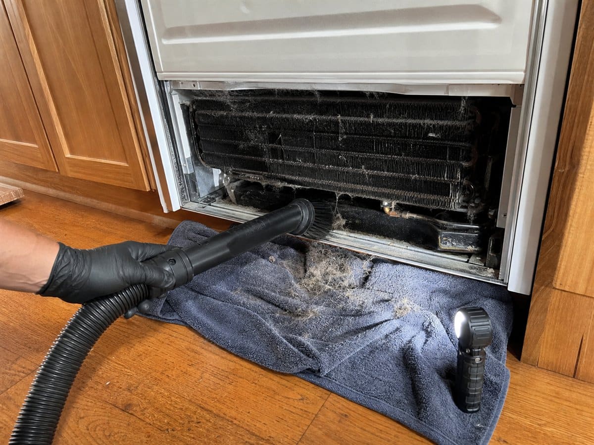 Sub-Zero condenser cleaning and airflow maintenance in a Montclair Oakland Hills home