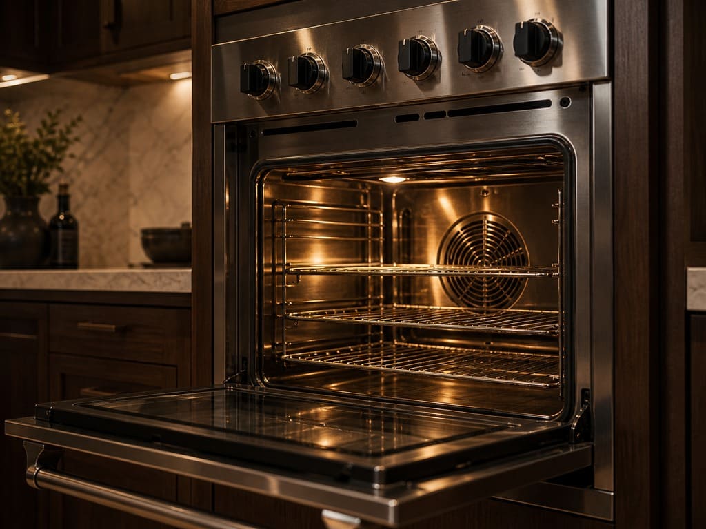 Viking wall oven calibrated during a Montclair appliance-repair visit